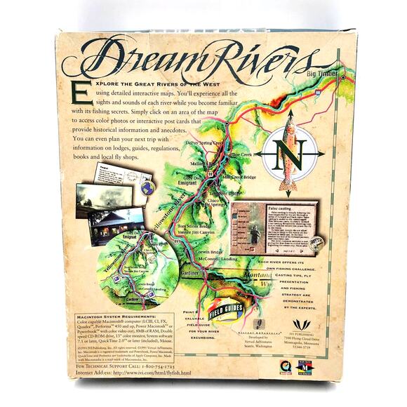 Fly Fishing Great Rivers of the West Big Box Macintosh 1995 Game Factory Sealed - Picture 3 of 6